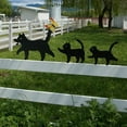 thumbnail image 6 of Cat Metal Garden Stakes Decor - 3 Pack Realistic Cat Butterflies Statues，Weatherproof Outdoor Yard Art for Cat Lovers，Durable Silhouette Decor for Patio/Pathway/Garden, 6 of 9