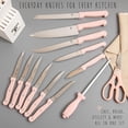thumbnail image 5 of Moss & Stone Pink 14 Pcs Knife Block Set Stainless Steel, Premium Forged Kitchen Knives Set with High-Carbon Blades, Ergonomic Handle, Sharp Blade, Rust Resistant, Modern Style for Home & Chef, 5 of 5