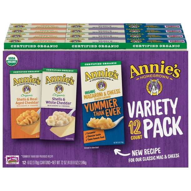 Annie's Organic Mac and Cheese Variety Pack, 12 ct, 72 oz