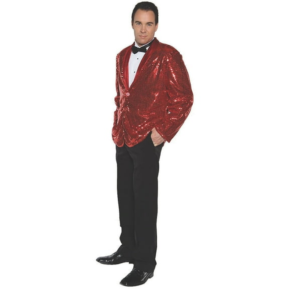 Underwraps Mens Red Sequin Jacket Costume - One Size Fits Most