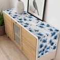 thumbnail image 4 of Navy Blue Floral Table Runner - 72 Inch Long, Kitchen Dining Table Runner Dresser Scarves, Spring Flowers Butterflies Wooden Farmhouse Decor for Coffee Tables Wedding Party Banquet, 4 of 8