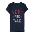 thumbnail image 1 of Camiseta Gráfica Aeropostale con Logo Apilado Azul Pequeña, 1 of 2