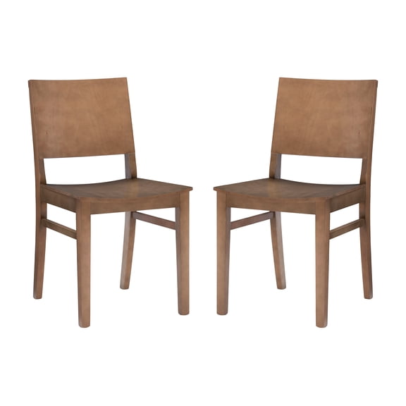 Linon Darcy Mid-Century Dining Side Chair, Set of 2, Natural Finish