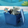 thumbnail image 2 of Your Zone Kids Large Plastic Stacking Storage Bin with Lid, Blue, 12 in x 12.4 in x 9.4 in, 2 of 8