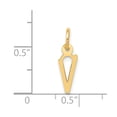 thumbnail image 4 of Diamond2Deal 14K Yellow Gold Small Slanted Block Letter V Initial Pendant for Women, 4 of 6