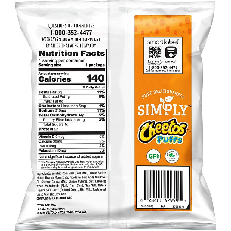 Simply Cheetos White Cheddar Puffs, Party Size, 12 oz 