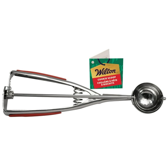 Wilton Stainless Steel Cookie Scoop Baking Tool 4 Tsp Capacity Ideal for Christmas Cookies, Batter & Tart Filling