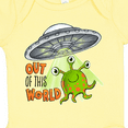 thumbnail image 4 of Inktastic Out of this World- cute green alien UFO Boys or Girls Baby Bodysuit, 4 of 5