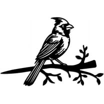Cardinal on Branch Metal Yard Art Decor Bird Stainless Steel Outdoor Tree Silhouette Stake DIY for Tree Yard Garden Patio Animal Outdoor Decor Gift DIY for Housewarming Home Art Decor
