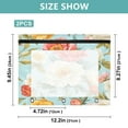 thumbnail image 3 of Wobogo Colorful Peonies A4 Size Clear Polyester File Pocket Set of 2 Zipper Home Work Office Organizer, 3 of 7