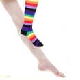 thumbnail image 4 of OULII 1 Pair Colorful Long Socks For Women Striped Over Knee Socks For Festival Girls Long Socks Carnival Socks Girls High Socks, 4 of 8