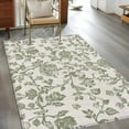 thumbnail image 3 of Spring Flowers Large Area Rugs for Bedroom Living Room, Soft Non Slip Carpet Bedside Rug, Farmhouse Sage Green Pastoral Floral Leaf Rectangular Floor Cover Kitchen Accent Rug 3'x5' for Office, 3 of 9
