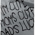 thumbnail image 5 of Funny Im Cute Moms Cute Dads Lucky Youth T Shirt Tee Girls Infant Toddler Brisco Brands 4T, 5 of 6