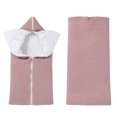thumbnail image 2 of Laklulu 1 Uds. Manta envolvente para bebé, forro polar, usable, cochecito de punto para bebé, envoltura para la siesta, más algodón, saco de dormir cálido, suave y grueso para recién nacido, rosa, 2 of 6