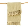 thumbnail image 5 of Home Soft Things Reversible Tweed Throw Blanket, Super Soft & Cozy - Light Camel, 50x60", 5 of 8