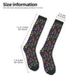 thumbnail image 5 of Daiia Sports Socks Colorful Excavator Printed Novelty Crew Socks for Men Women Knee High Socks Cotton Socks Soft & Breathable Support Unisex Socks, 5 of 9