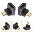 thumbnail image 1 of COOPHYA 2Pcs Professional 90 Degree Video Adapter Black for Receiver Monitor Laptop Connection, 1 of 6