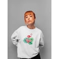 thumbnail image 2 of Tropical Flowers Flamingo Sweatshirt Women -SPIdeals Designs, Female XX-Large, 2 of 4