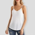 thumbnail image 2 of SNKSDGM Female Womens Tank Tops Dressy Casual V Neck Spaghetti Strap Tank Top with Built in Bra Women Splice Vest Tops Blouse Underwear Sleeveless Tank Solid Lace Tops Strap Women's Tanks & Xl, 2 of 5