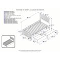 thumbnail image 7 of Richmond Twin Platform Bed with Matching Foot Board with 2 Urban Bed Drawers in Caramel, 7 of 7