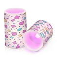 thumbnail image 7 of Yayeee Flameless Candles with Remote Flickering Battery Operated Multi Color Changing, Beige Retro Pattern, 7 of 7