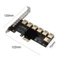 thumbnail image 4 of Adaptador De Tarjeta Vertical Ehuebsd PCI-E 1x 1 a 7 Riser Card Adapter, 4 of 7