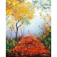 thumbnail image 2 of Gercken, Graham 20x24 White Modern Wood Framed Museum Art Print Titled - Autumn Track, 2 of 4