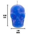 thumbnail image 2 of Veladora de craneo, grande (Azul), 2 of 5