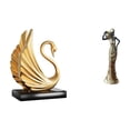 thumbnail image 1 of Figura de cisne, figura africana, estatua de resina, arte tribal para dama, artesanía, adorno coleccionable de escritorio, adecuado para sala de estar, 1 of 8