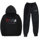 thumbnail image 1 of Ropa deportiva, traje con estampado de letras, sudadera informal para correr, pantalones deportivos, ropa de calle, Sudadera con capucha, terciopelo fino y cálido, 1 of 4