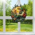 thumbnail image 3 of Tupukom Suncatchers Irish Shamrock Celtic Round Stained Glass for Home Garden Window Hanging, Irish Suncatcher Decorations Saint Patrick's Day, 3 of 8