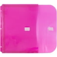 thumbnail image 2 of JAM Paper Plastic 3 Hole Punch Binder Envelopes, Hook & Loop Closure, Letter Booklet, 9 1/2 x 11 1/2, 1 in Expansion, Pink, 3/Pack, 2 of 3