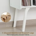 thumbnail image 6 of Record Player Stand with Storage, Vinyl Record Storage Table, Turntable Stand Holds Up to 120 Albums, Vinyl Record Stand for Living Room, White, 6 of 7