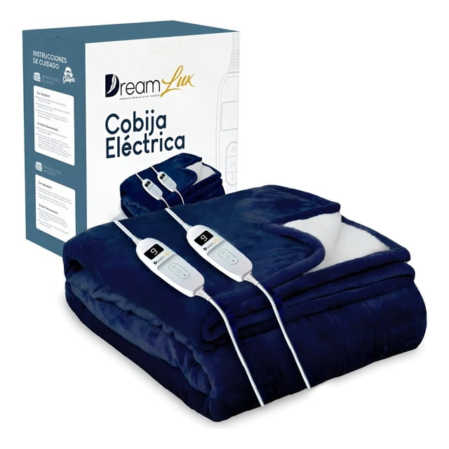 Manta Cobertor Cobija Eléctrica Dreamlux King Size 254x228 - Azul