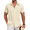 Beige, variant on Mens Beach Shirts Short Sleeve Cuban Shirts Button Up Summer Shirt