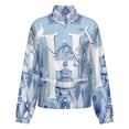 thumbnail image 5 of Jackets for Women Winter Coat Jackets Flannel Stand Collar Jacket(Blue Chinoiserie Toile Blue Chinoiserie Toile,Size:S-4XL), 5 of 7