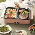 thumbnail image 2 of OhhGo Hot Pot with Grill,2 in 1 Indoor Non-Stick Electric Hot Pot and Frying Pan,Independent Temperature Control,Portable Multifunctional Smokeless Korean BBQ Grill for Indoor Outdoor Party, 2 of 12