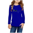 thumbnail image 2 of MeetoTime Hauts à Manches Longues pour Filles Printemps Automne Col Rond Imprimé Tunique Habillée Pull pour Enfants, 2 of 5