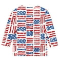 thumbnail image 5 of Taqqpue 4th of July Tops for Kids USA Flag Printed Tees Summer 3/4 Sleeve Casual Basic T Shirts, 5 of 5