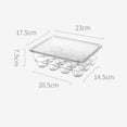 thumbnail image 2 of Rectangle Fridge Egg Storage Cases Tray Sizes Square Fresh Keeping Containers Carrier 12 Grids, 2 of 8