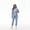 Baby Blue, variant on S-2XL Womens Solid Color Nurse Uniform V-Neck Button Quick-Dry Comfort Medical Uniform Set
