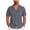 S-524 Navy, variant on Gray Man Turtle Neck Faux Gauze Linen Tops Workout Gym Bowling Beach Lounge Blouses for Man Short Sleeve Hippy Vintage Hawaiian Fall Summer Shirts 2026 XXL