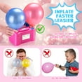 thumbnail image 4 of Electric Balloon Pump, Dual Nozzle Balloon Inflator Pump, 600W 110V Portable Air Balloon Pump for All Balloons Arch Party Birthday Decoration, Rose Red, 4 of 8