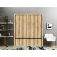 thumbnail image 3 of Sliding Closet Double Bi-fold Doors | Planum 0012 Oak with Frosted Glass | Sturdy Tracks Moldings Trims Hardware Set | Wood Solid Bedroom Wardrobe Doors, 3 of 5