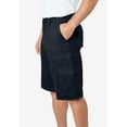 thumbnail image 3 of Boulder Creek By Kingsize Men's Big & Tall  12" Side-Elastic Stacked Cargo Pocket Shorts, 3 of 6