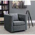 thumbnail image 2 of Pulaski 156-DSA460-006-347 Porter Tufted Inner Arm Swivel Accent Chair Grey, 2 of 2