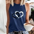 thumbnail image 2 of XMMSWDLA Womens Tank Tops Summer Casual Sleeveless Shirts Loose Fit V Neck Graphic Basic Workout T-Shirt Navy Cami Tank Tops Women, 2 of 6