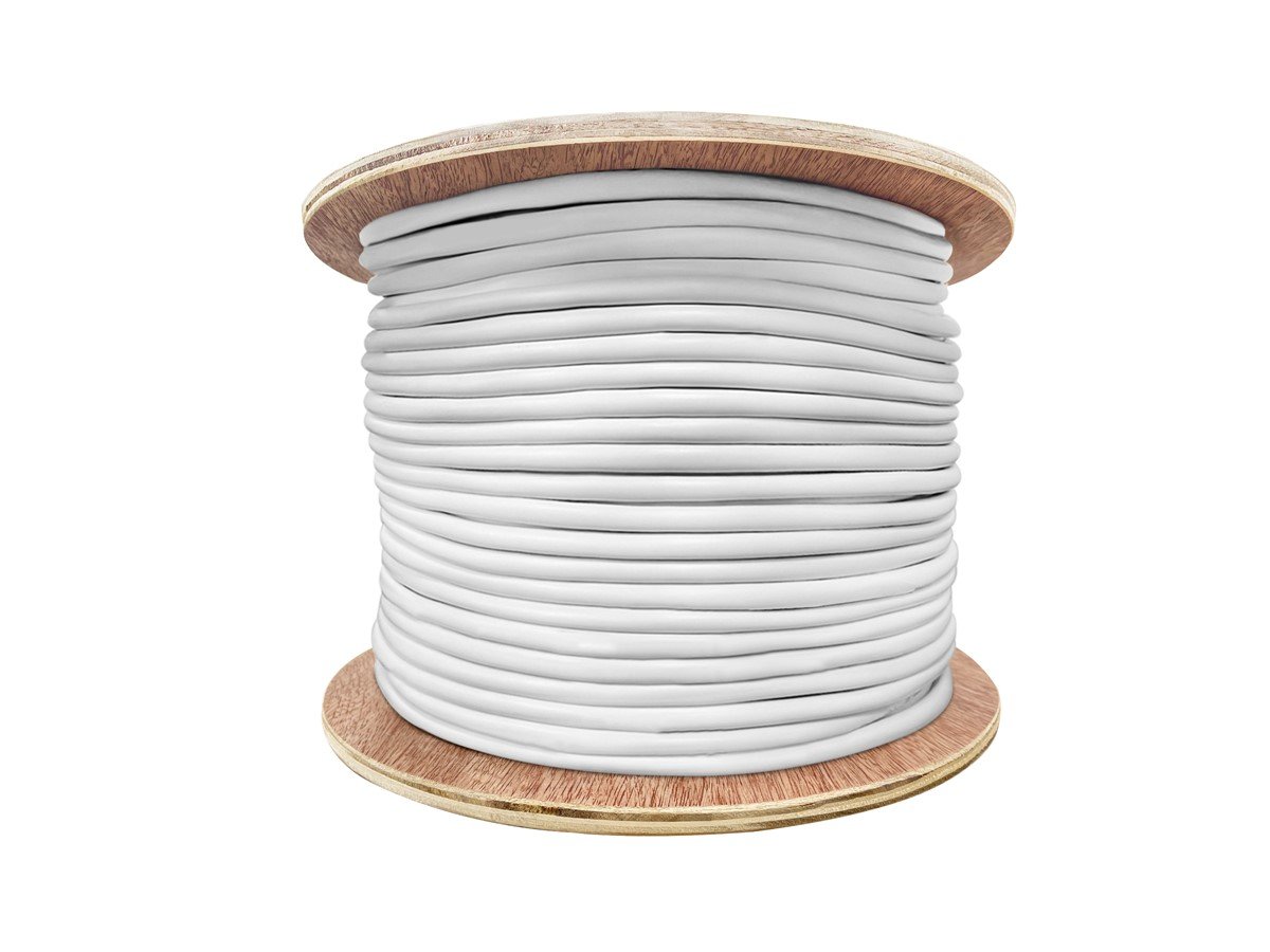 Monoprice Speaker Wire, CL2 Rated, 4-Conductor, 14AWG, 250ft, White