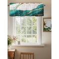 thumbnail image 2 of Aqua Marble Texture Curtain Valances for Windows, Modern Art Window Valances, Window Treatment Rod Pocket Valance Curtains for Living Room/Kitchen/Bedroom/Bathroom, 54x18inch, 2 of 9