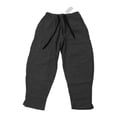 thumbnail image 1 of Pantalones anchos para hombre, modernos, casuales, holgados, cómodos, transpirables, con cordón en la cintura, para uso diario, color negro, 3XL, 1 of 14